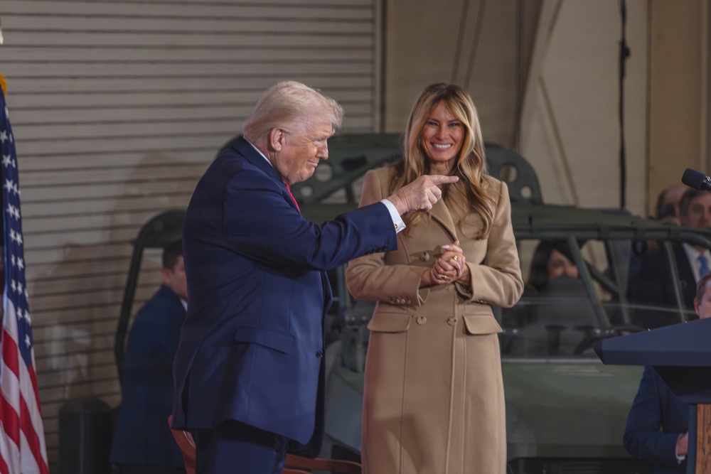 President Donald J. Trump and First Lady Melania Trump visit XVIII Airborne Corps
