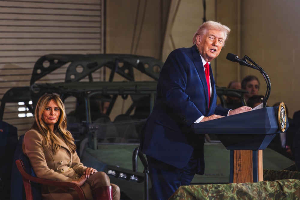 President Donald J. Trump and First Lady Melania Trump visit XVIII Airborne Corps