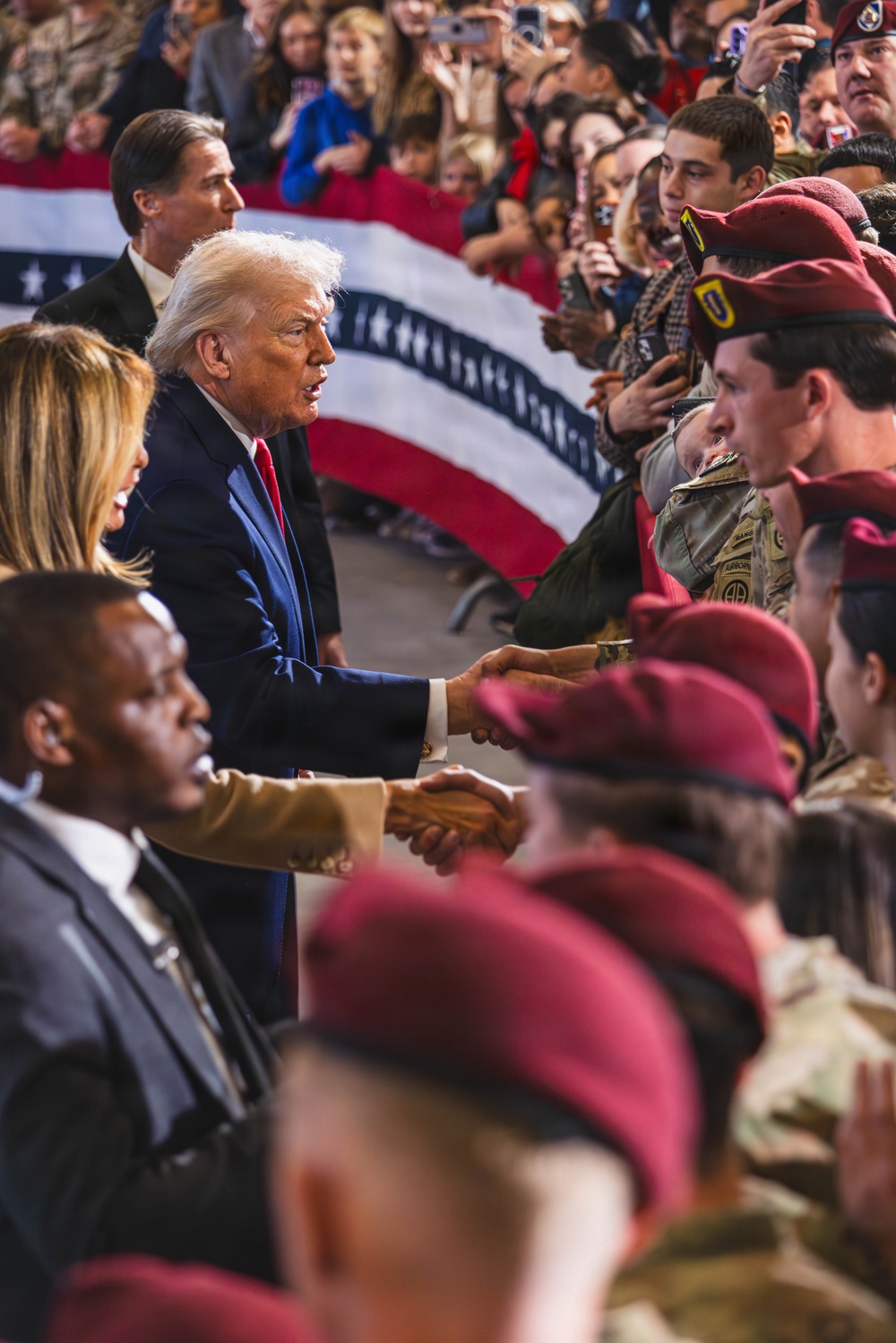 President Donald J. Trump and First Lady Melania Trump visit XVIII Airborne Corps