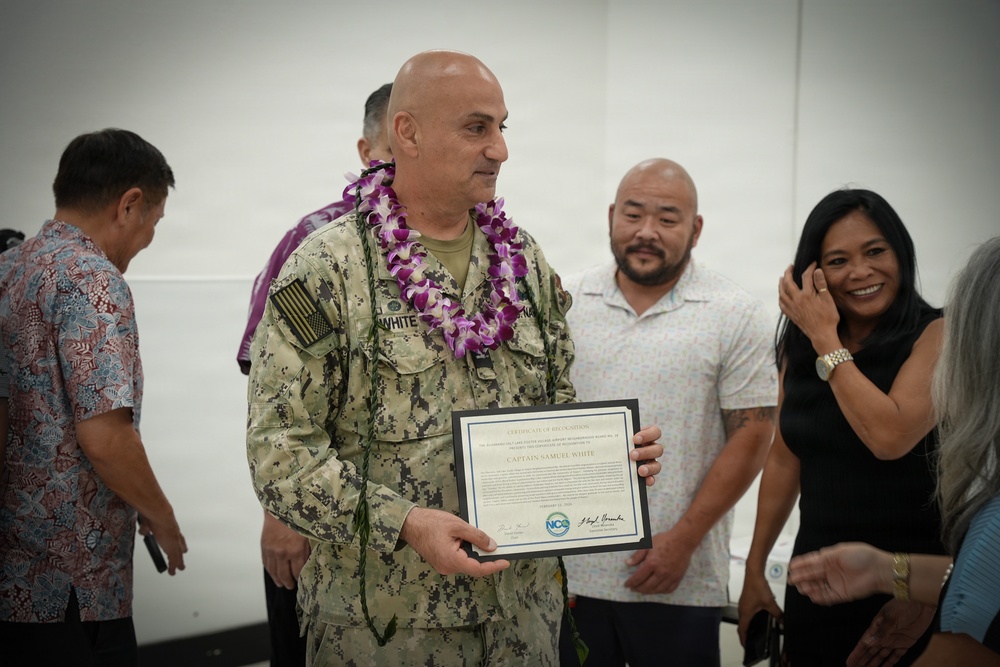 JBPHH Commander Recognized for 30 Years of Service and Community Support