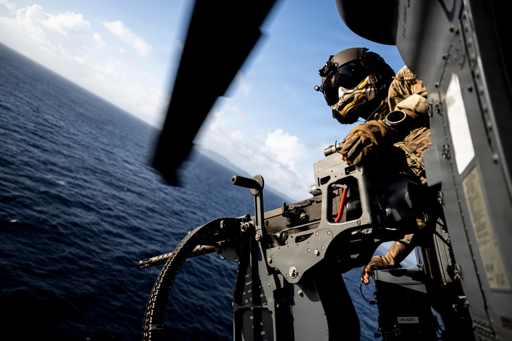 HH-60W Jolly Green IIs fly over Puerto Rico