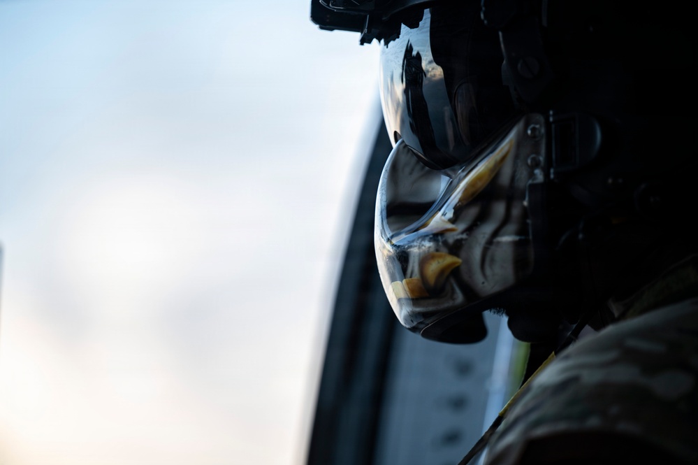 HH-60W Jolly Green IIs fly over Puerto Rico