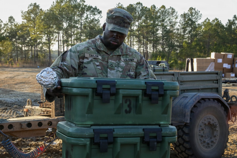 Culinary Specialist conduct feeding operations for dog faced soldiers