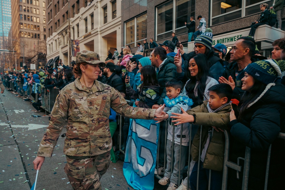 'We're The Best In The World!’' – Washington National Guard supports Seahawks Super Bowl celebration