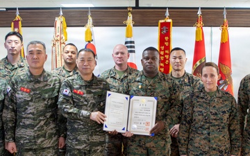 Marine Forces Korea Sergeant Major Awarded Republic of Korea Prime Minister Commendation