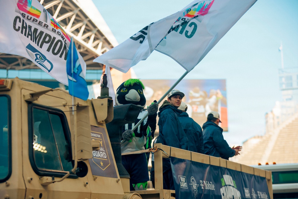 'We're The Best In The World!’' – Washington National Guard supports Seahawks Super Bowl celebration
