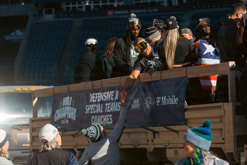 'We're The Best In The World!’' – Washington National Guard supports Seahawks Super Bowl celebration
