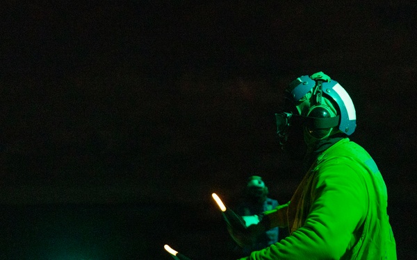 USS Dewey Night Flight