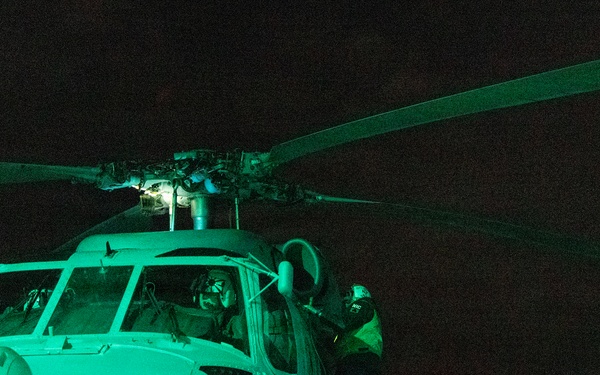 USS Dewey Night Flight