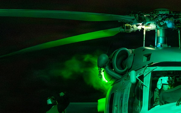 USS Dewey Night Flight