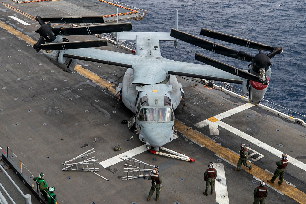 USS Tripoli Conducts Flight Quarters