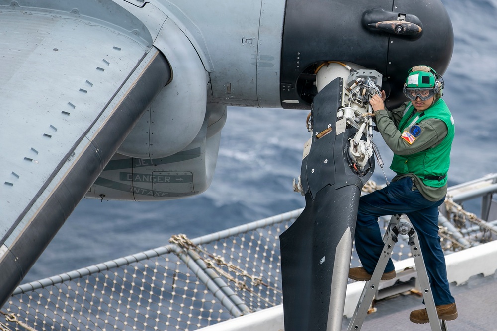 USS Tripoli Conducts Flight Quarters