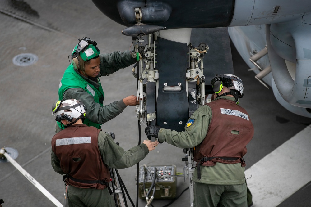 USS Tripoli Conducts Flight Quarters