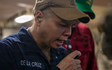 USS Tripoli Conducts Engineering Drill