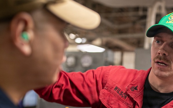 USS Tripoli Conducts Engineering Drill