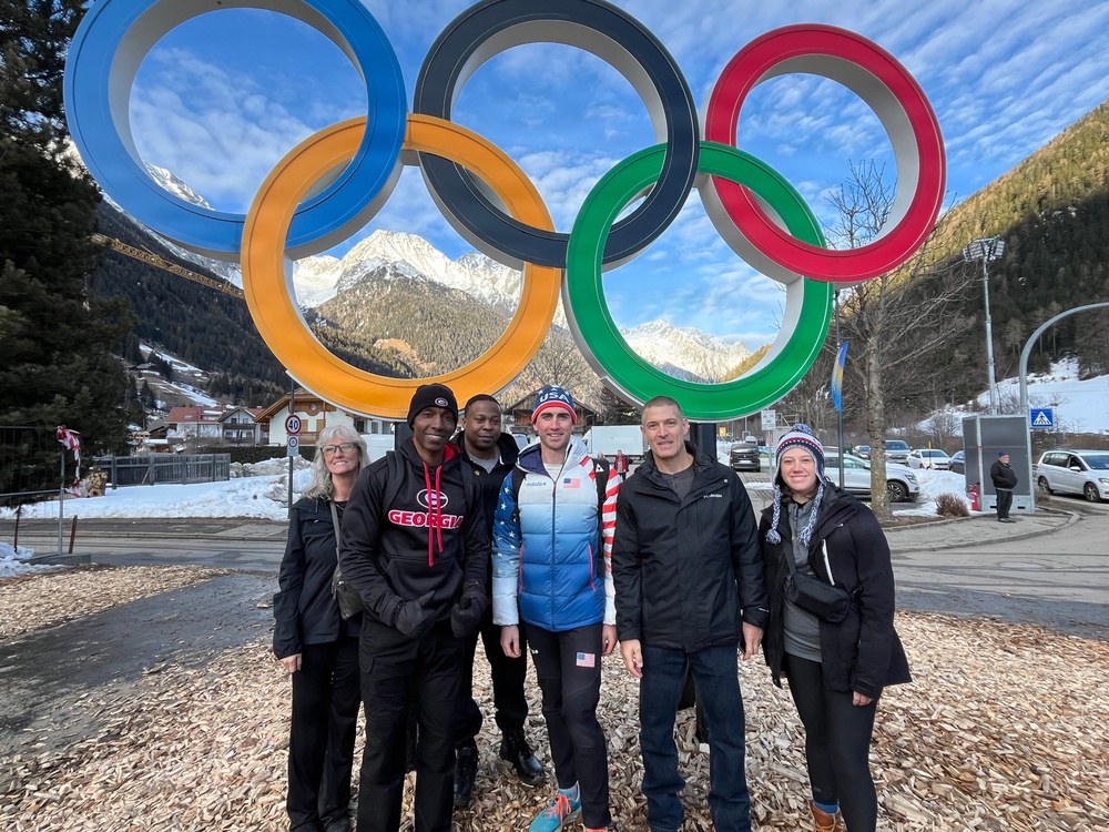 Spc. Sean Doherty competes in the 10K men's biathlon in the 2026 Winter Olympics