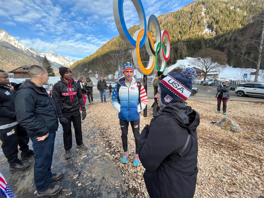 Spc. Sean Doherty competes in the 10K men's biathlon in the 2026 Winter Olympics