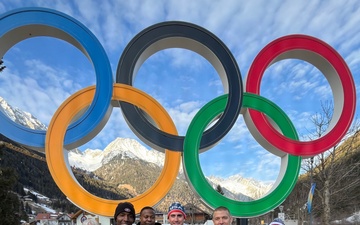 Spc. Sean Doherty competes in the 10K men's biathlon in the 2026 Winter Olympics
