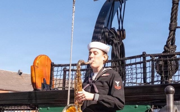 MU2 Erin Paxton Supporting 12 Days of Navy Music Production on USS Constitution