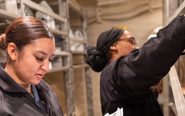 PCU John F. Kennedy's Supply Department Conducts Inventory