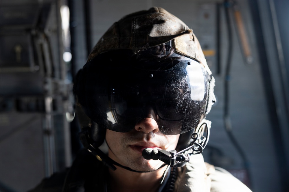 U.S. Marines with VMM-261 transport cargo