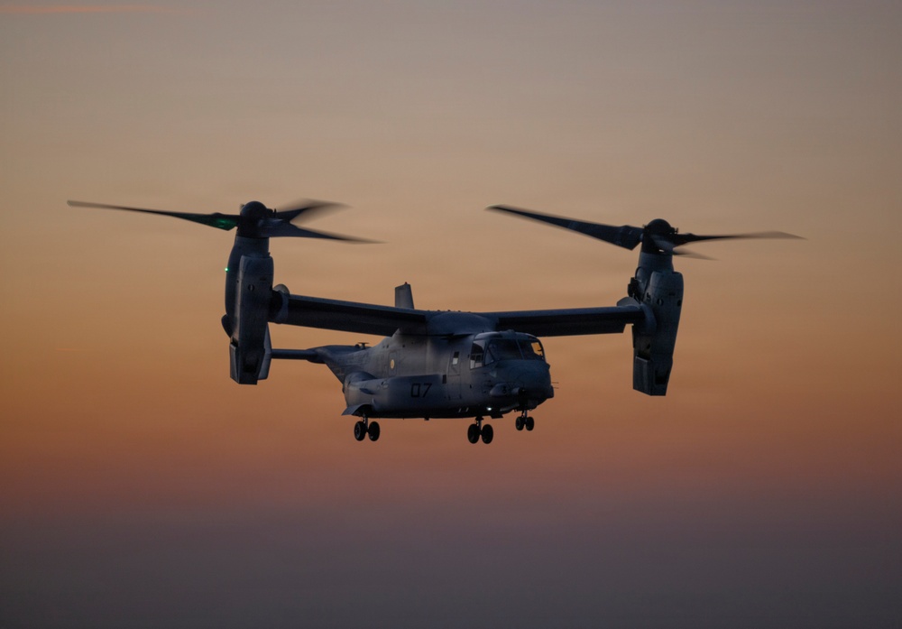 U.S. Marines with VMM-261 transport cargo