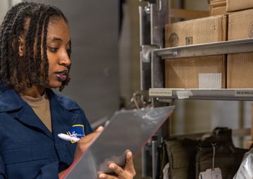 PCU John F. Kennedy's Supply Department Conducts Inventory