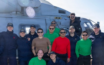 USS Bulkeley (DDG 84) and ITS Fasan (F 591) perform a cross deck visit, Feb. 10, 2026