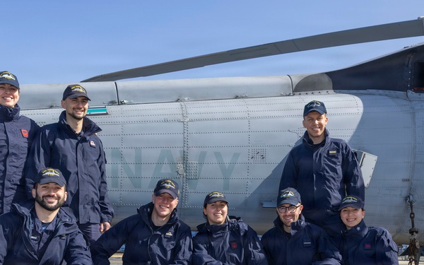 USS Bulkeley (DDG 84) and ITS Fasan (F 591) perform a cross deck visit, Feb. 10, 2026