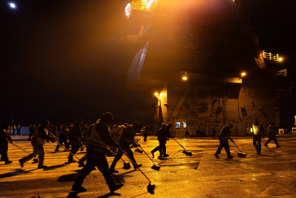 PCU John F. Kennedy Countermeasure Wash-Down Clean Up