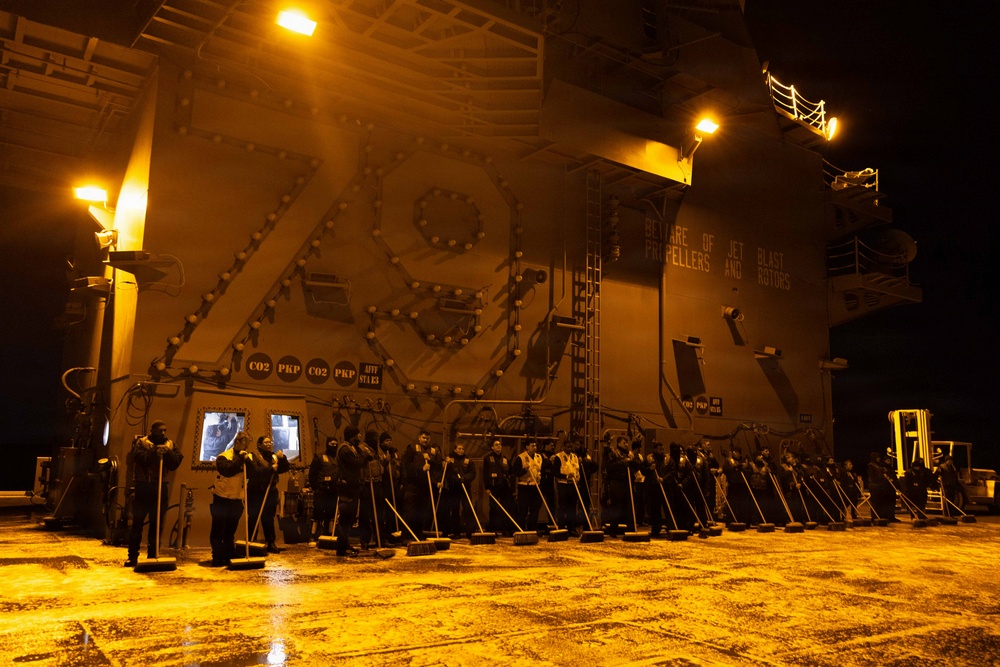 PCU John F. Kennedy Countermeasure Wash-Down Clean Up