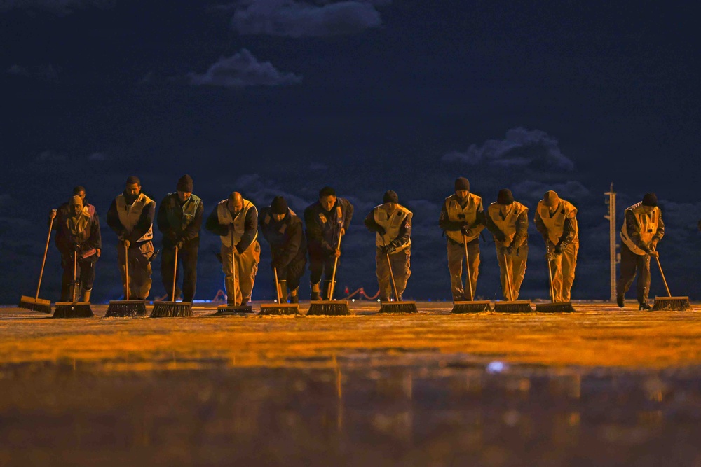 PCU John F. Kennedy AFFF Flight Deck Clean Up