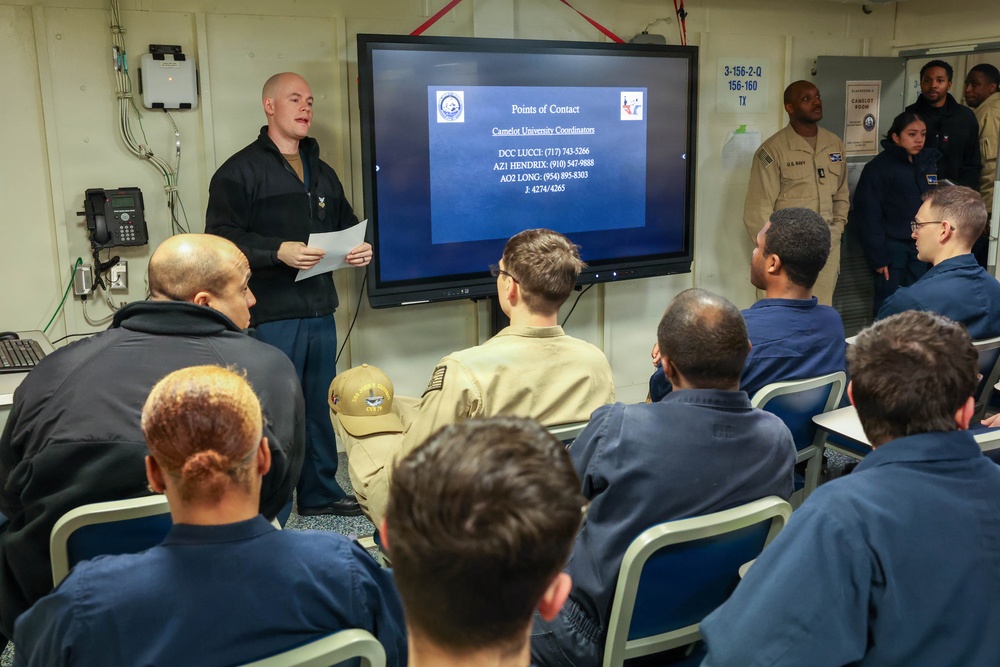 PCU John F. Kennedy Conducts First INDOC Course While Underway