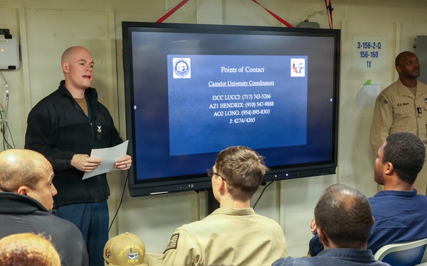 PCU John F. Kennedy Conducts First INDOC Course While Underway