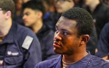 PCU John F. Kennedy Conducts First INDOC Course While Underway