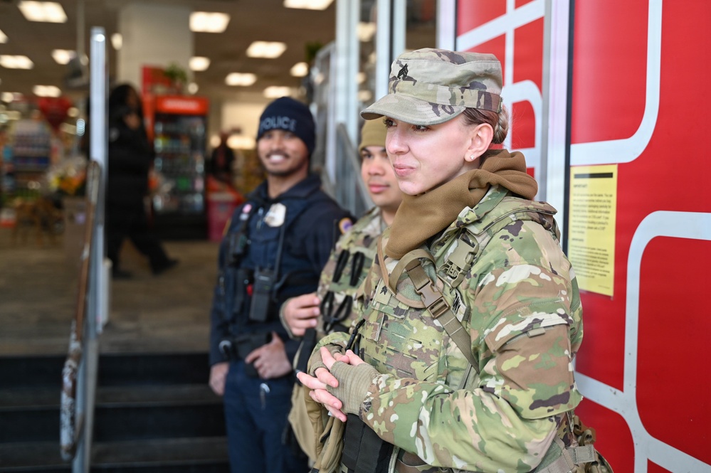 South Carolina National Guard assist Metropolitan Police in Shoplifting at Navy Yard