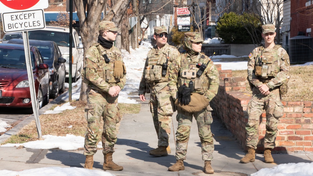 150th Cavalary Regiment Guards District of Columbia Streets