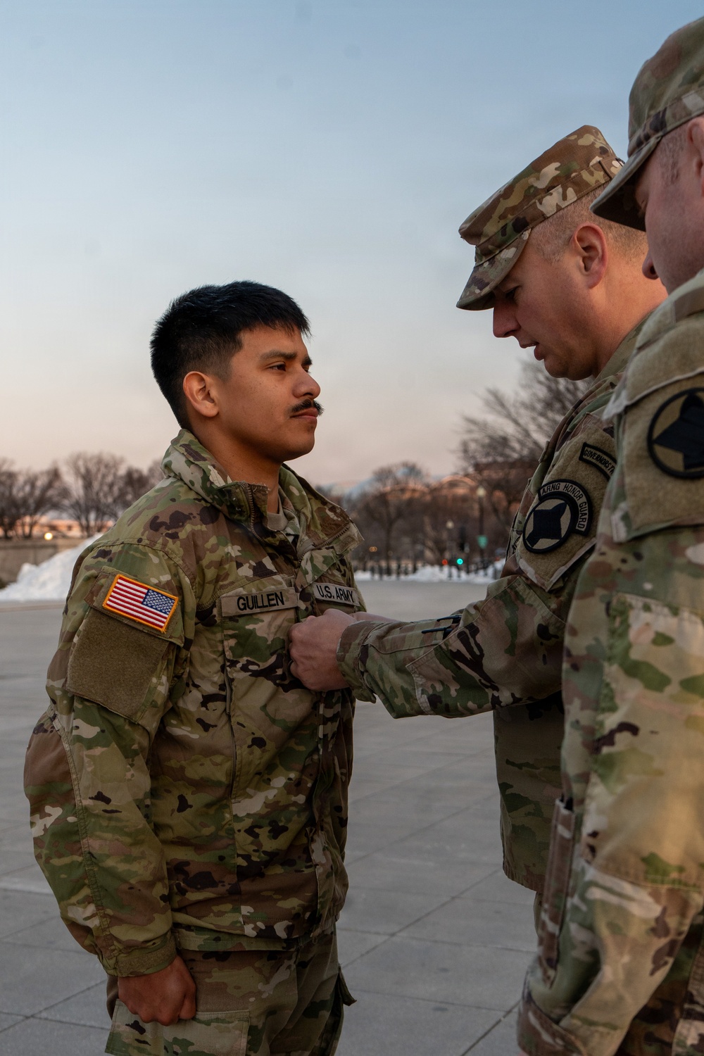 Staff Sgt. Dominic Guillen Promoted at Lincoln Memorial