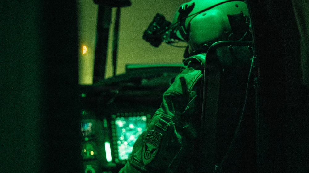 11th Airborne Division Conducts a Nighttime Air Assault During JPMRC