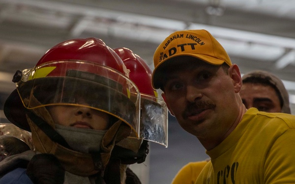 Abraham Lincoln Conducts Aviation Firefighting Drill