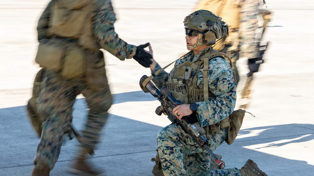 24th MEU CERTEX: U.S Marines with Lima Company Conduct a TRAP mission