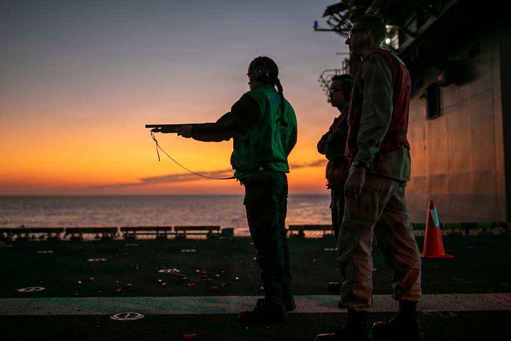USS Tripoli Conducts Live Fire Evolution