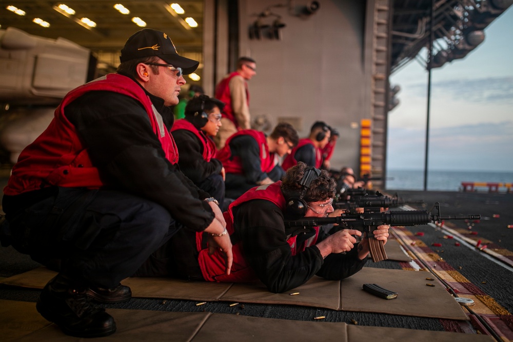 USS Tripoli Conducts Live Fire Evolution