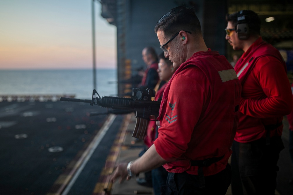 USS Tripoli Conducts Live Fire Evolution