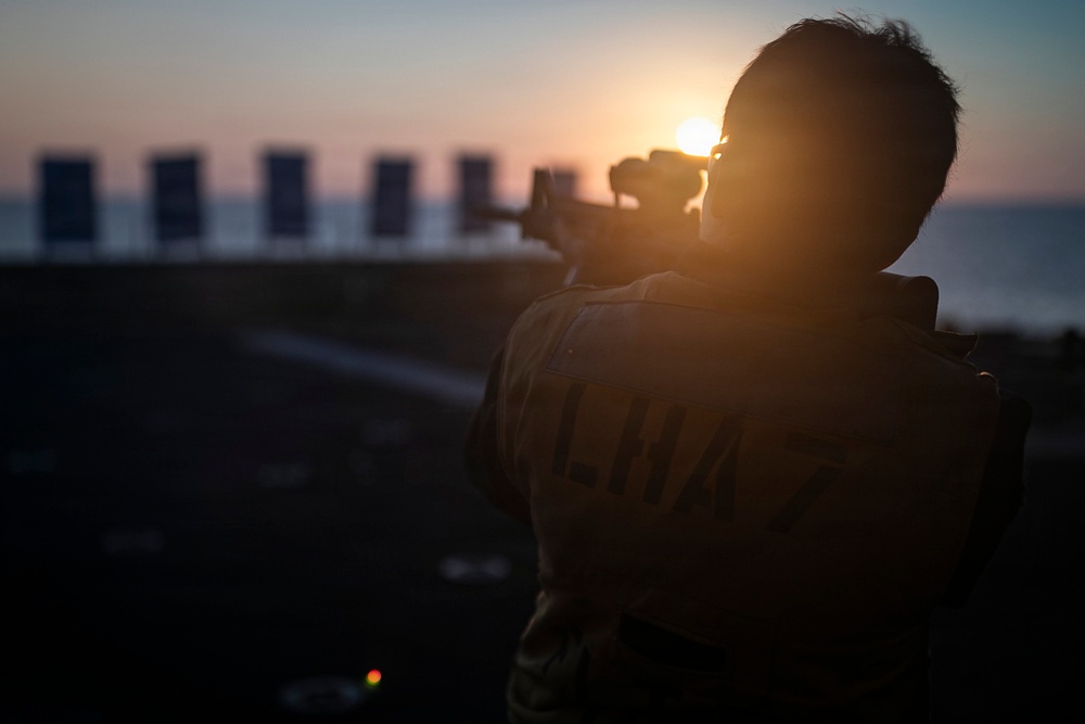 USS Tripoli Conducts Live Fire Evolution