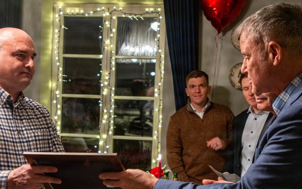 Georgian Col. Mikhail Kutateladze CIB award ceremony