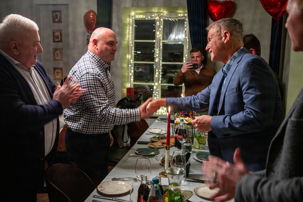 Georgian Col. Mikhail Kutateladze CIB award ceremony