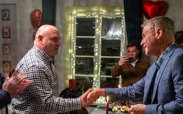 Georgian Col. Mikhail Kutateladze CIB award ceremony