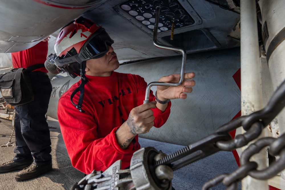 Abraham Lincoln Conducts Routine Operations