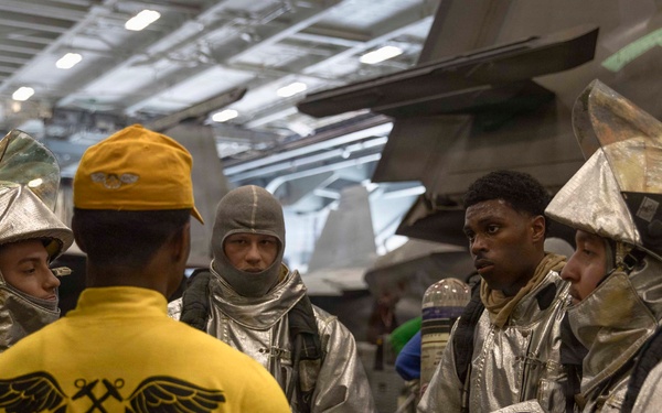 Abraham Lincoln Conducts Aviation Firefighting Drill